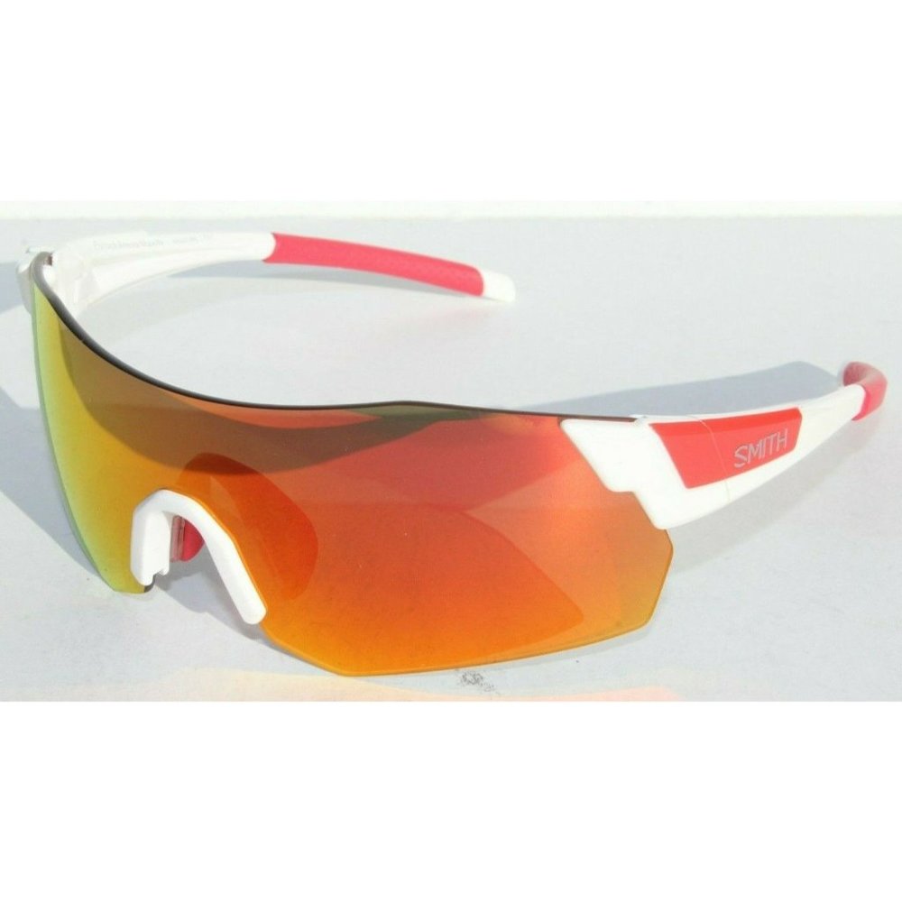 SMITH OPTICS Pivlock Arena Max/N Sunglasses White/Red ChromaPop Interchange NEW